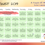 A Touch of Magic – August 2019 Action Calendar – Free PDF Download