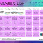 A Touch of Magic – November 2019 Action Calendar – Free PDF Download