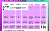A Touch of Magic – November 2019 Action Calendar – Free PDF Download